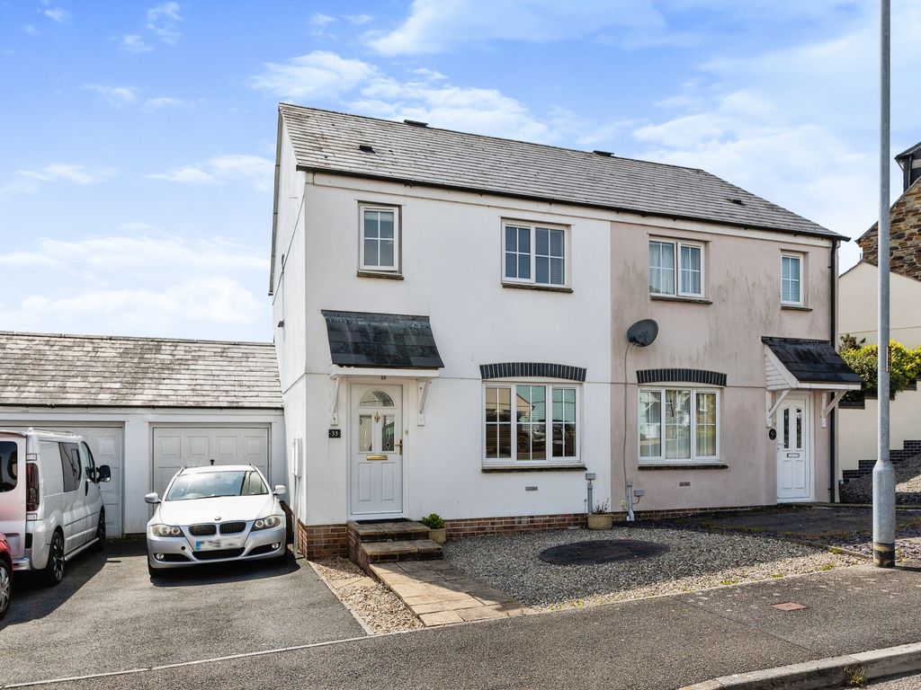 3 bed semi-detached house for sale in College Green, Bodmin, Cornwall ...