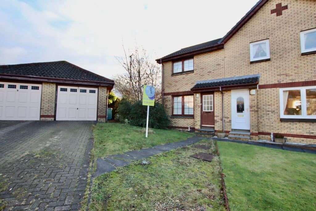 2 bed semidetached house for sale in Fyvie Crescent, Airdrie ML6, £