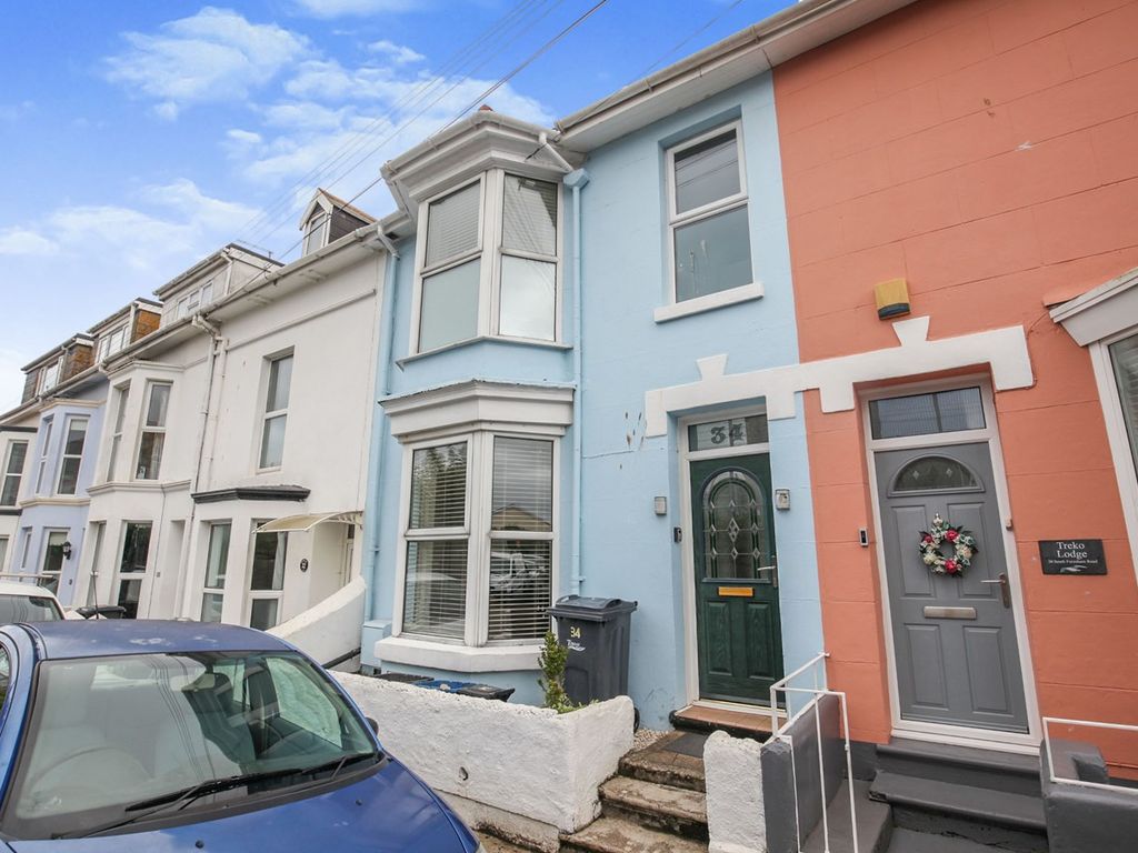 3 bed terraced house for sale in South Furzeham Road, Brixham TQ5, £