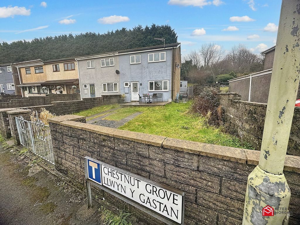 3 bed end terrace house for sale in Chestnut Grove, Maesteg, Bridgend