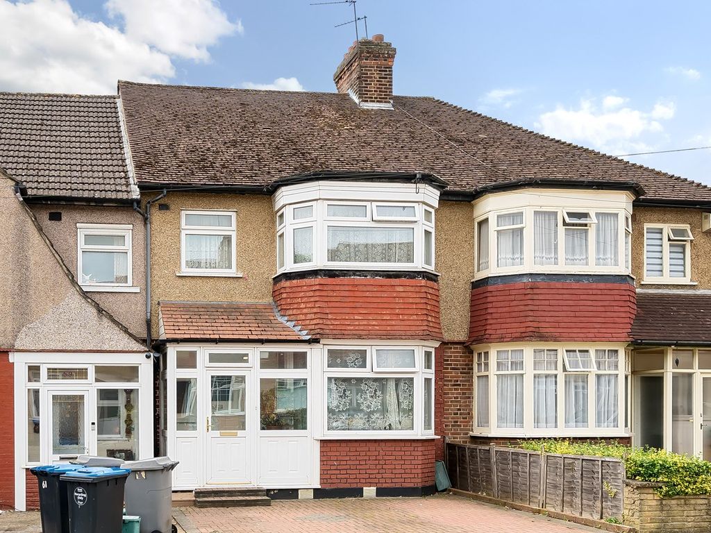 3 bed terraced house for sale in Grasmere Avenue, Wembley HA9, £600,000
