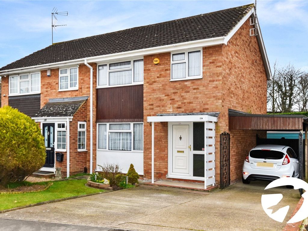 3 bed semidetached house for sale in Pinks Hill, Swanley, Kent BR8, £