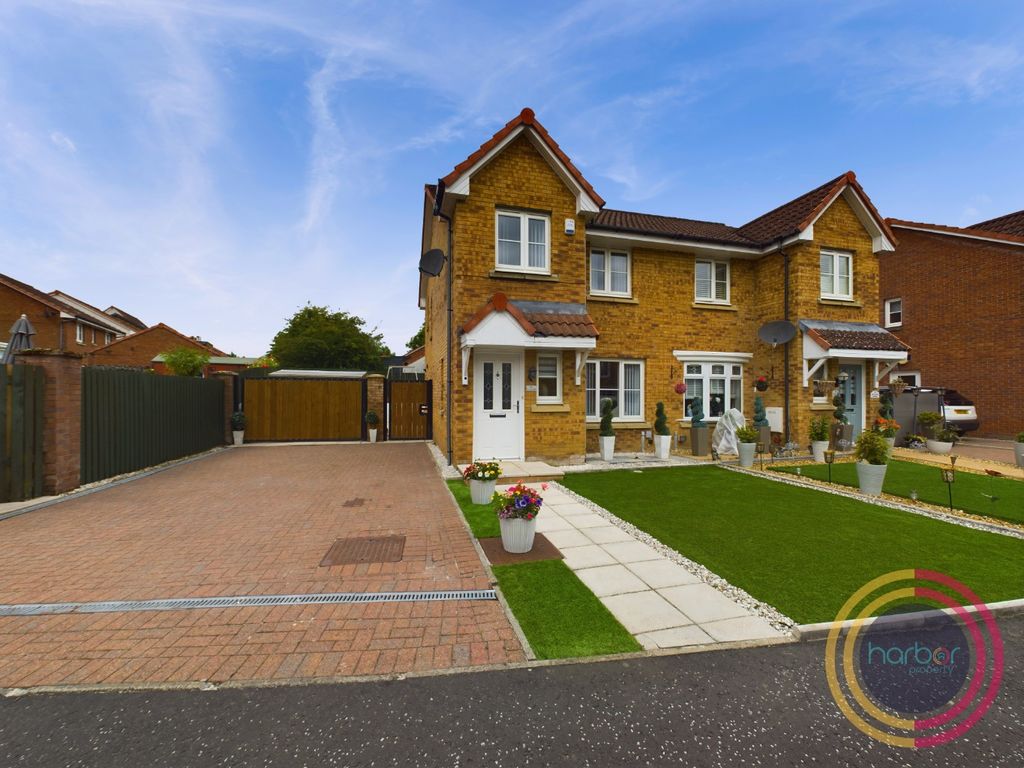 3 bed semidetached house for sale in Dunnock Place, Coatbridge, North