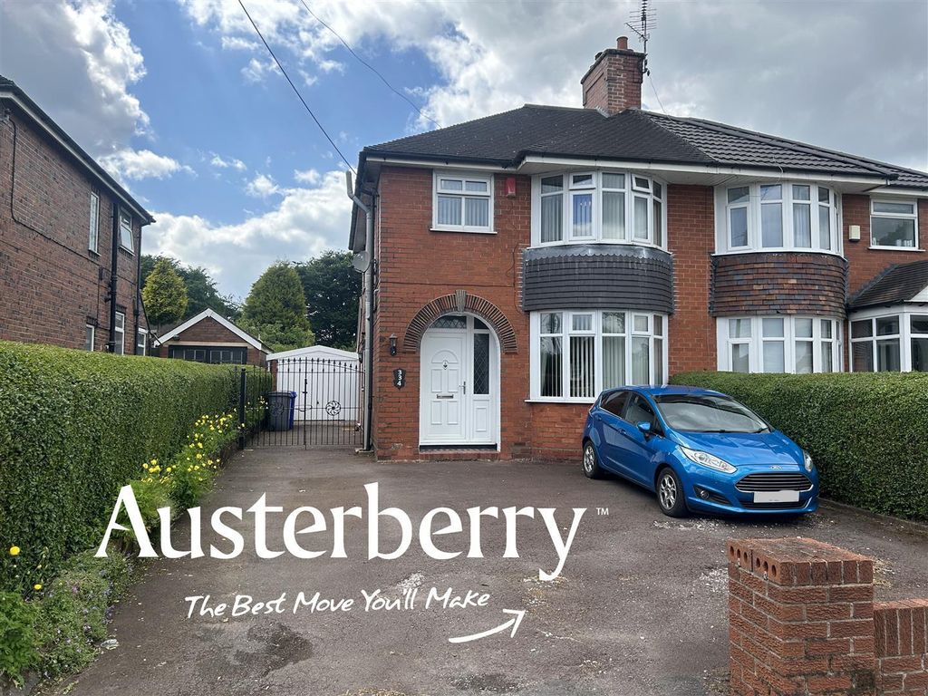 3 bed semidetached house for sale in Sandon Road, Longton, StokeOn