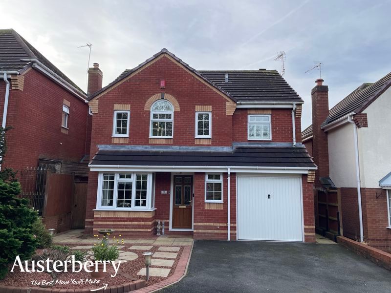 4 bed detached house for sale in Stokesay Drive, Cheadle ST10, £340,000