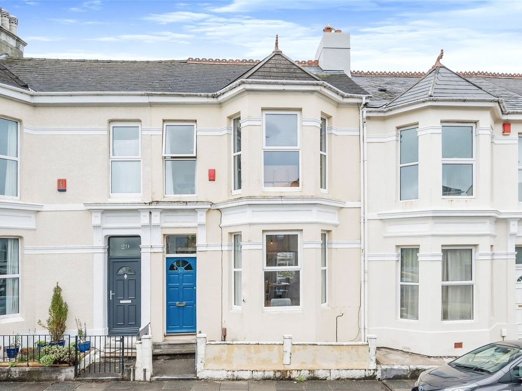 3 bed terraced house for sale in Knighton Road, Plymouth, Devon PL4, £