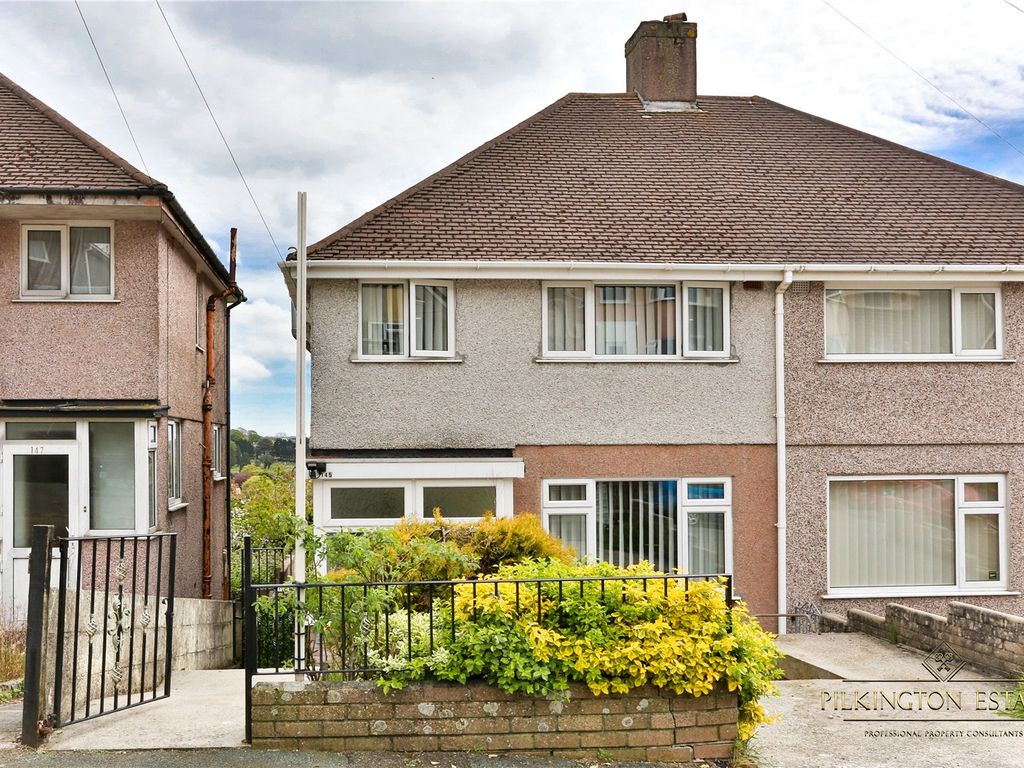 3 bed semidetached house for sale in Bridwell Road, Plymouth, Devon