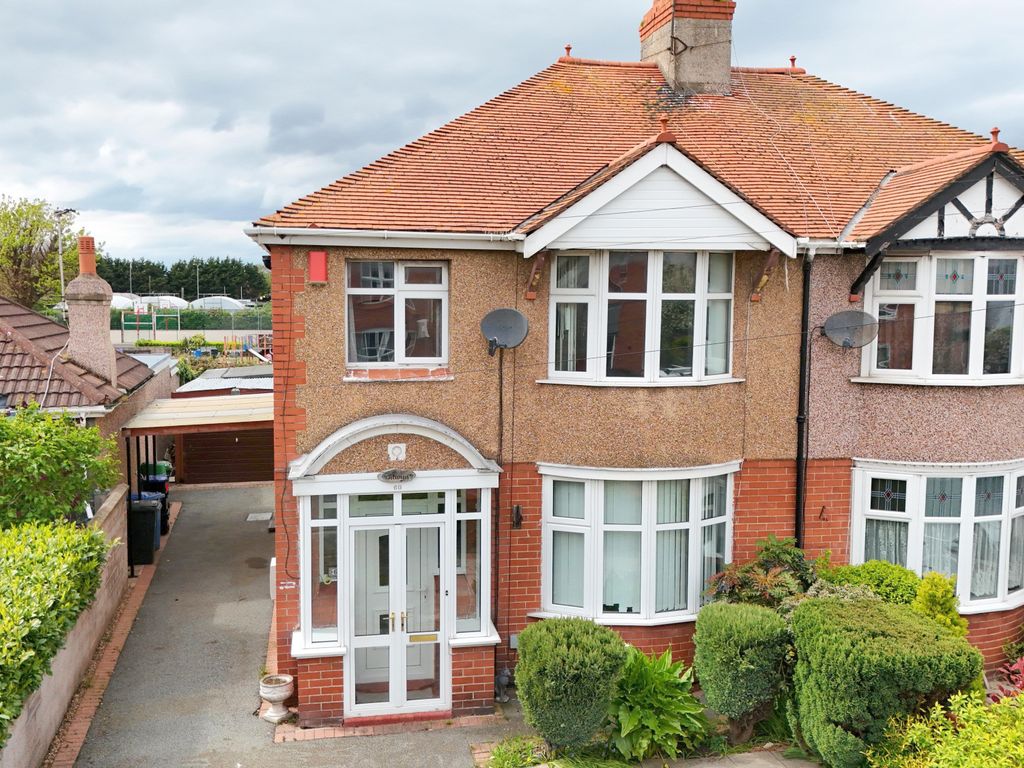 3 bed semidetached house for sale in Pendyffryn Road, Rhyl LL18, £