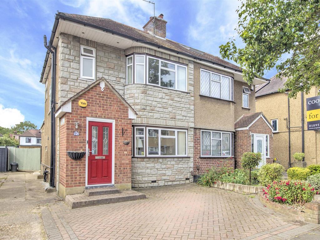 3 bed semidetached house for sale in Milverton Drive, Ickenham UB10, £