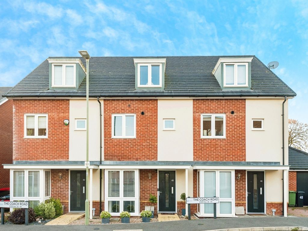 3 bed terraced house for sale in The Coach Road, Basingstoke RG23, £