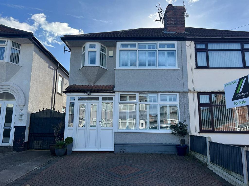 3 bed semidetached house for sale in Ashbourne Crescent, Huyton