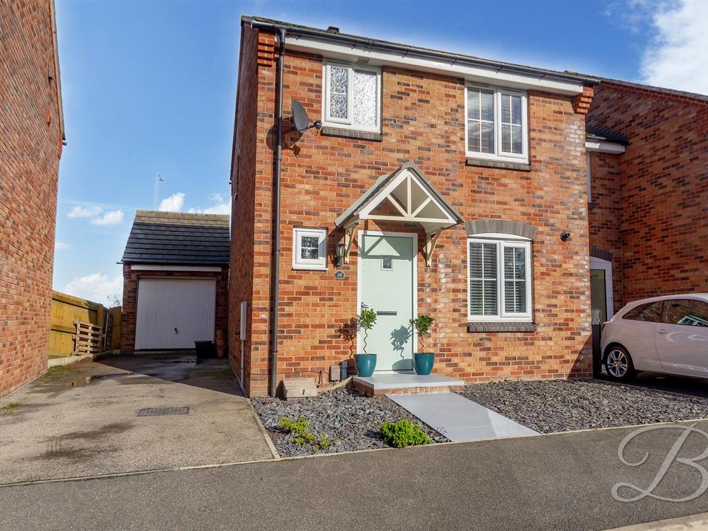 3 bed linkdetached house for sale in The Fields, Rainworth, Mansfield