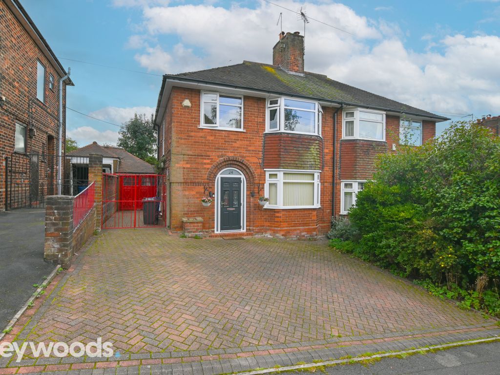 3 bed semidetached house for sale in Bramfield Drive, NewcastleUnder