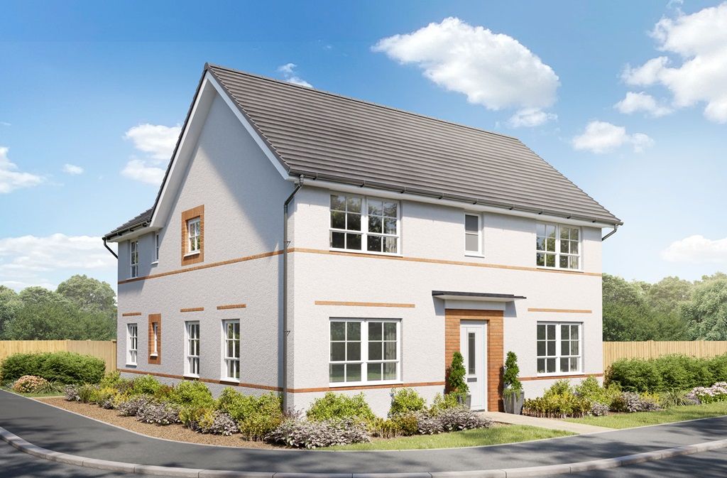 New home, 4 bed detached house for sale in "Alnmouth" at Welshpool Road
