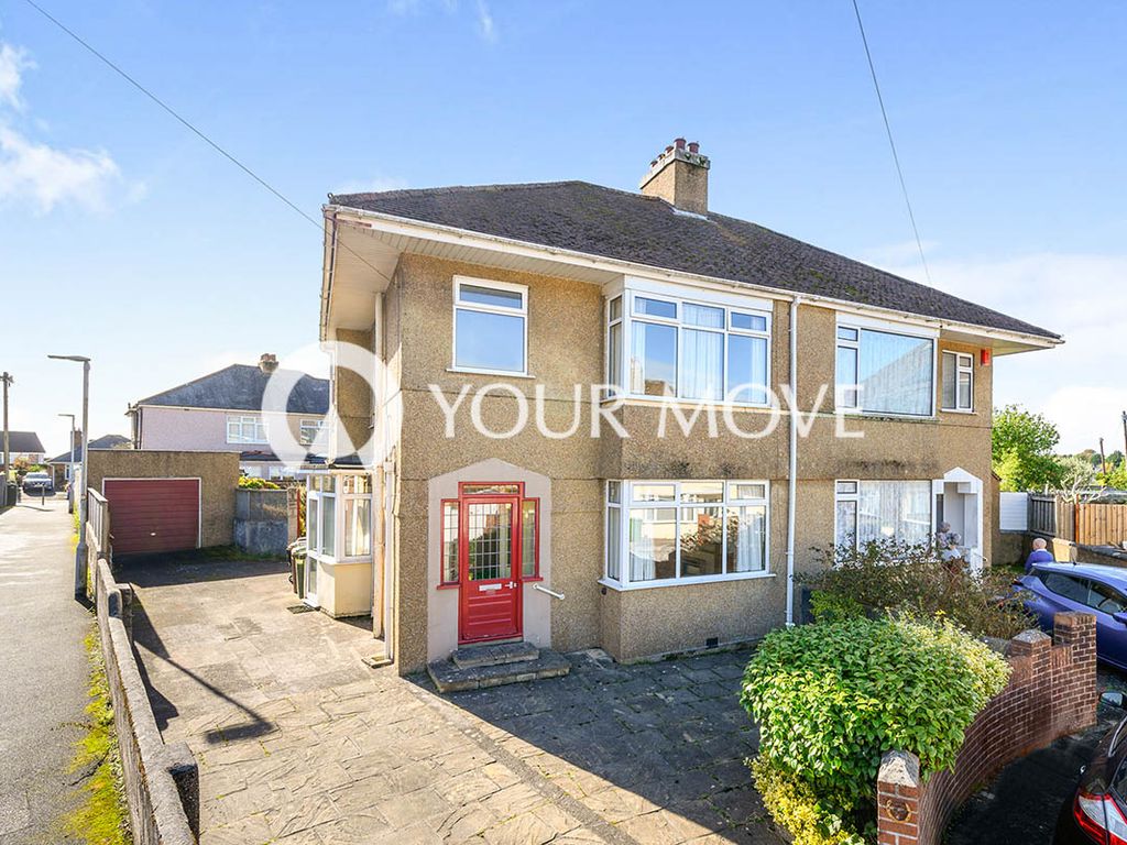 3 bed semidetached house for sale in Jean Crescent, Plymouth, Devon