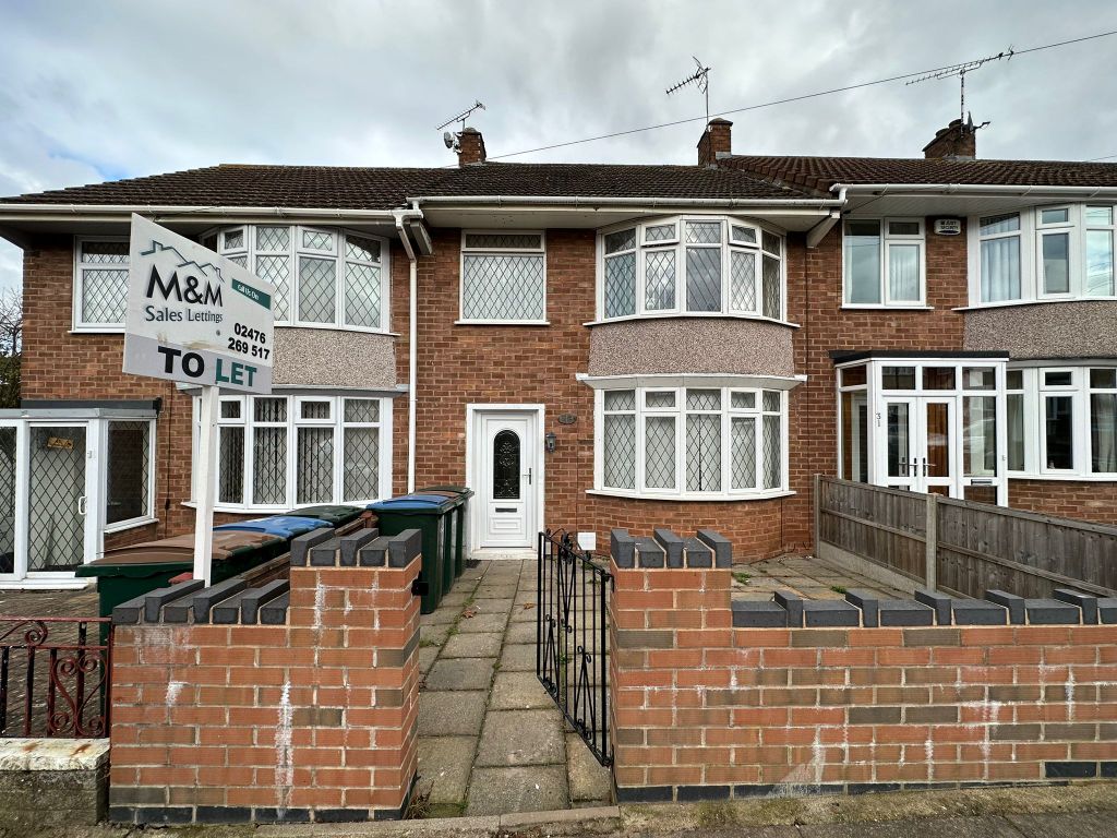 3 bed terraced house to rent in Tiverton Road, Wyken, Coventry CV2, £