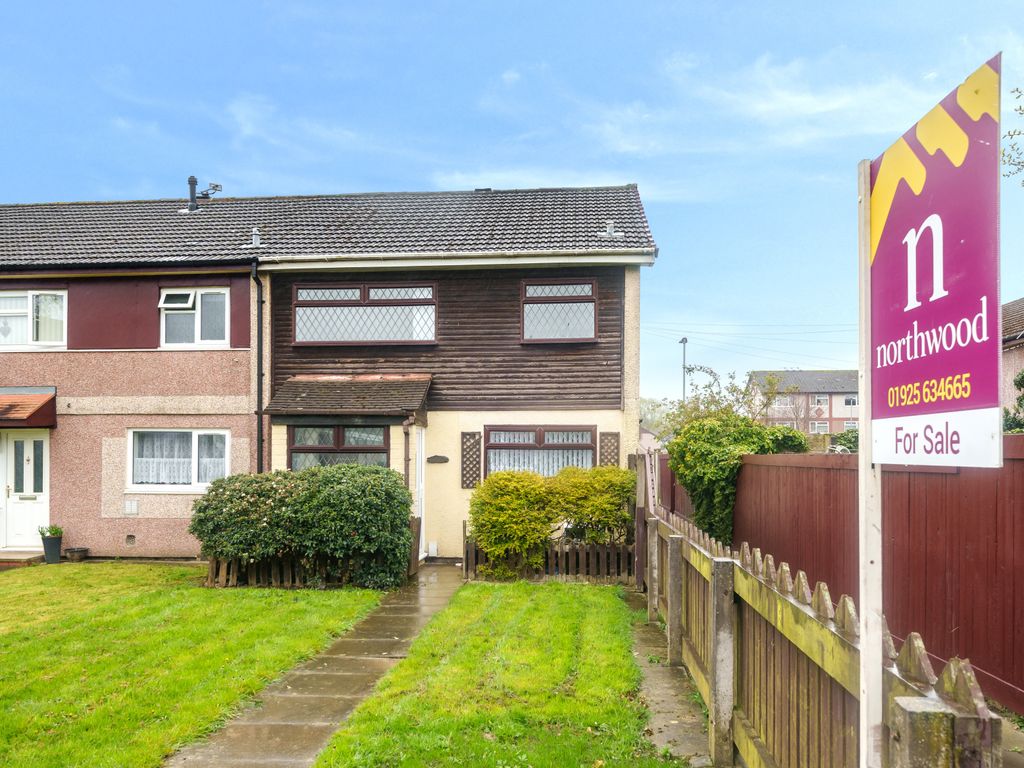 3 bed end terrace house for sale in Grasmere Avenue, Warrington WA2, £