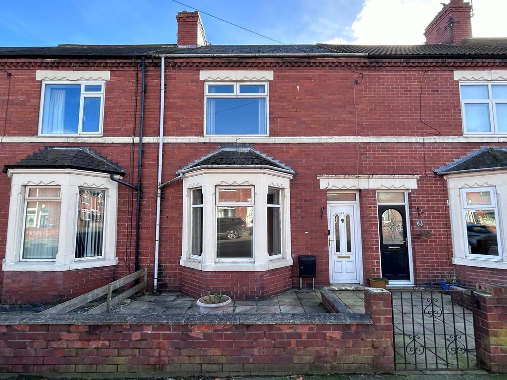 2 bed terraced house for sale in Newbiggin Road, Ashington NE63, £