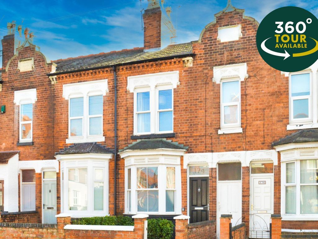 2 bed terraced house for sale in Clarendon Park Road, Leicester LE2, £