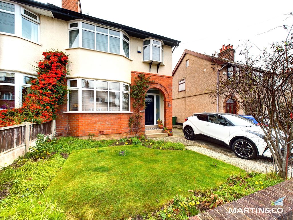 3 bed semidetached house for sale in Heath Rd, Bebington, Wirral