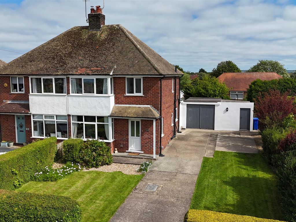 3 bed semidetached house for sale in Muston Road, Filey YO14, £299,950