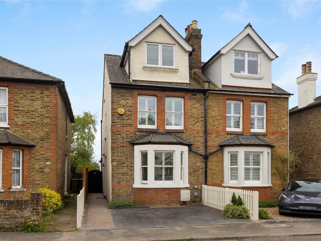 4 bed semidetached house for sale in Summer Road, East Molesey KT8