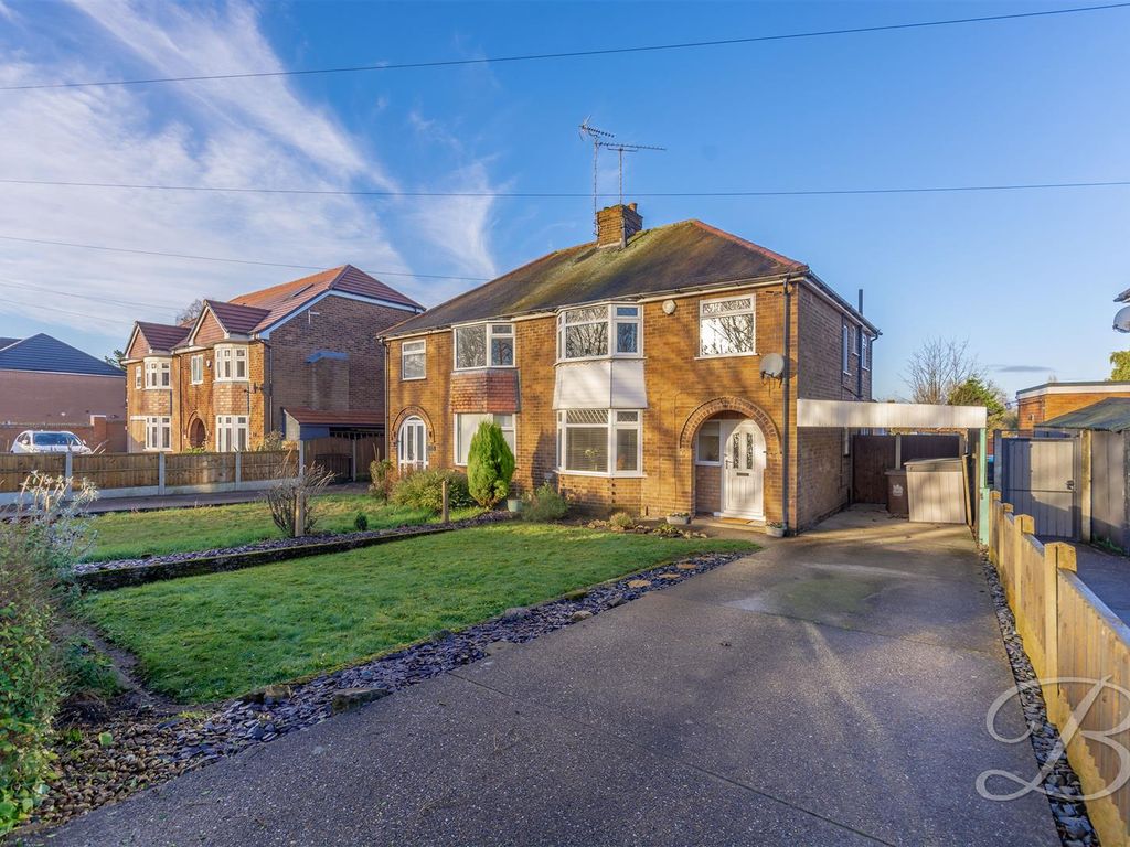 3 bed semidetached house for sale in Leeming Lane North, Mansfield