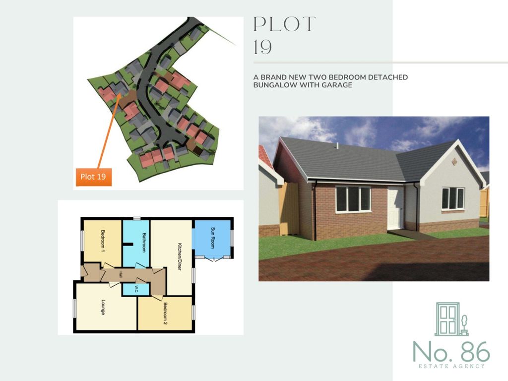 New home, 2 bed detached bungalow for sale in Plot 19, Y Gerddi, St