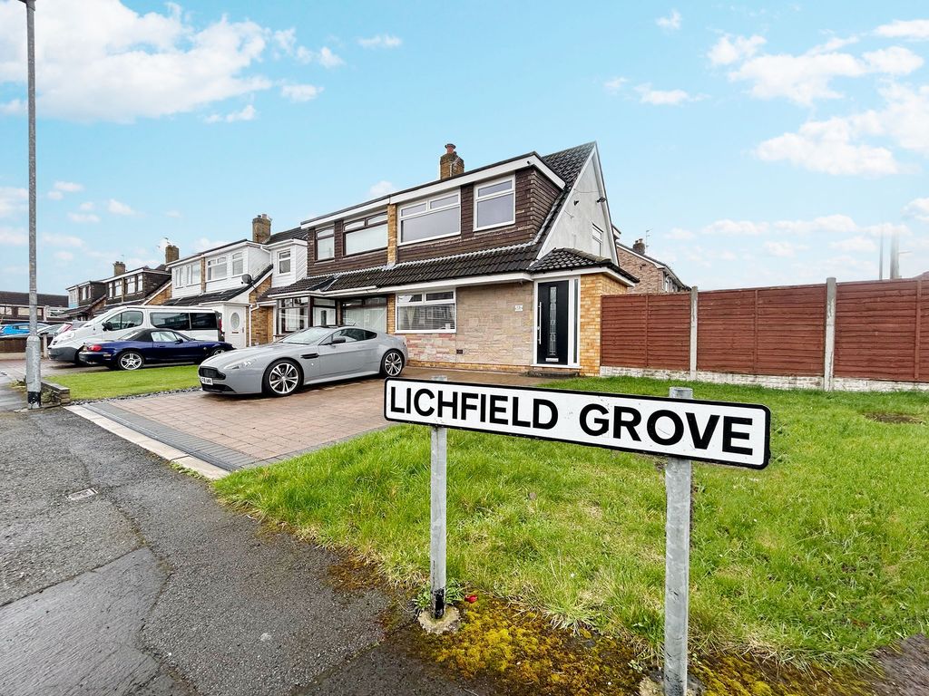 3 bed semidetached house for sale in Lichfield Grove, AshtonInMakerfield, Wigan WN4, £215,000