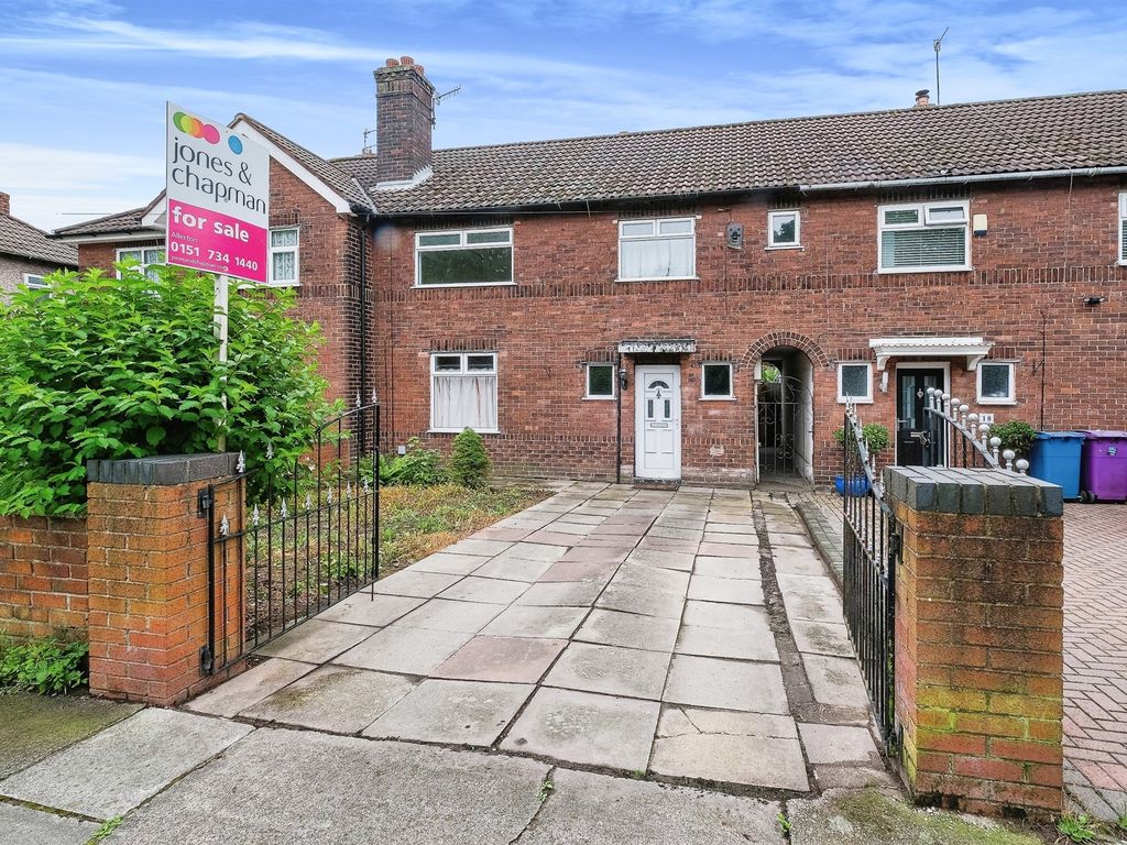 3 bed terraced house for sale in Heath Road, Allerton, Liverpool L19, £