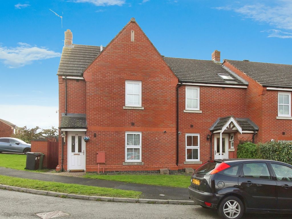 3 bed end terrace house for sale in Farnborough Close, Corby NN18, £