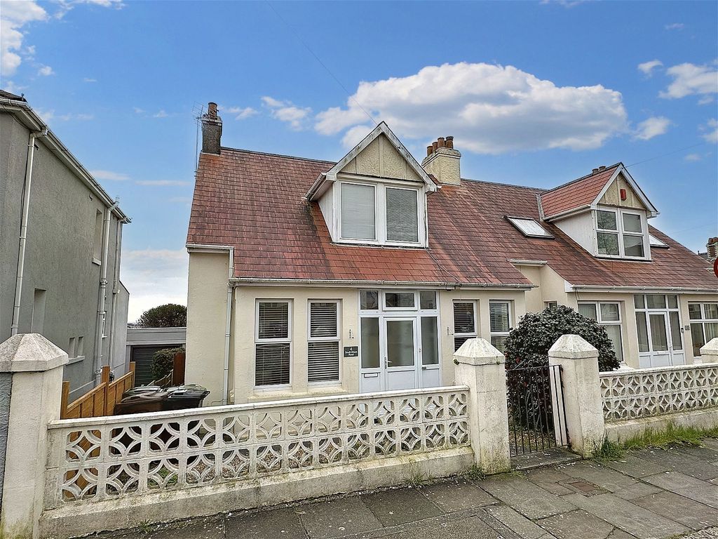 3 bed semidetached house for sale in South Down Road, Plymouth PL2, £