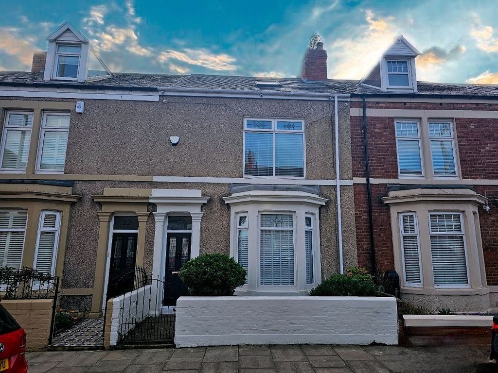4 bed terraced house for sale in Mortimer Road, South Shields NE33, £