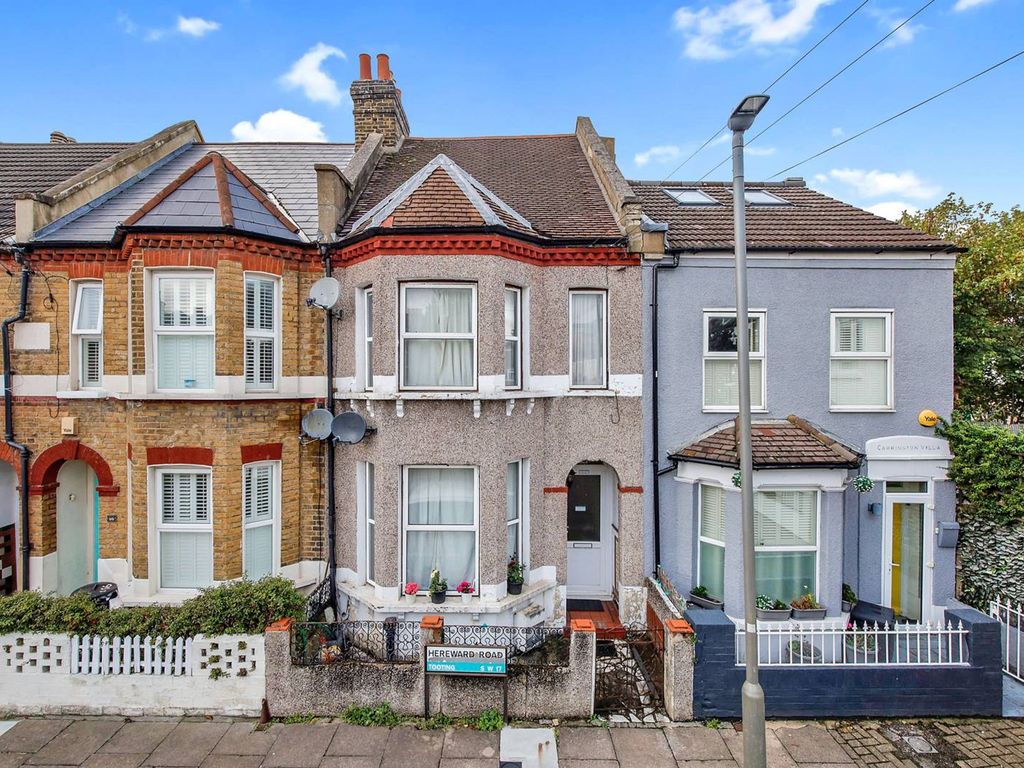 3 bed terraced house for sale in Hereward Road, Tooting, London SW17, £