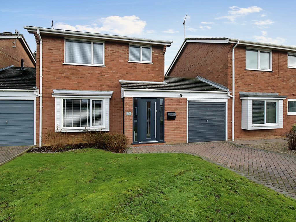3 bed linkdetached house for sale in Caldecott Close, Wigston LE18