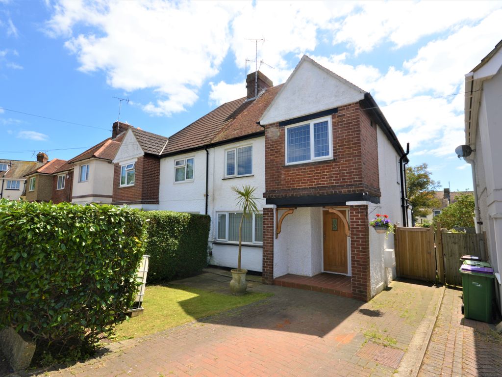 3 bed semidetached house for sale in Downs Road, Folkestone, Kent CT19