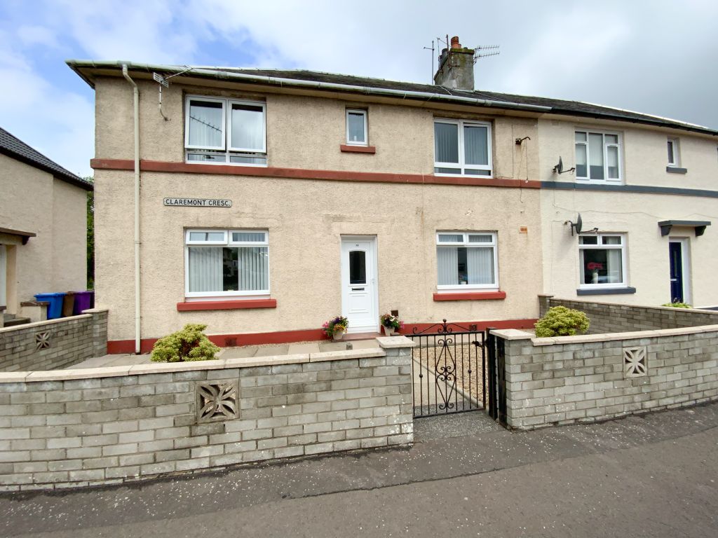 2 bed flat for sale in Claremont Crescent, Kilwinning KA13, £63,000