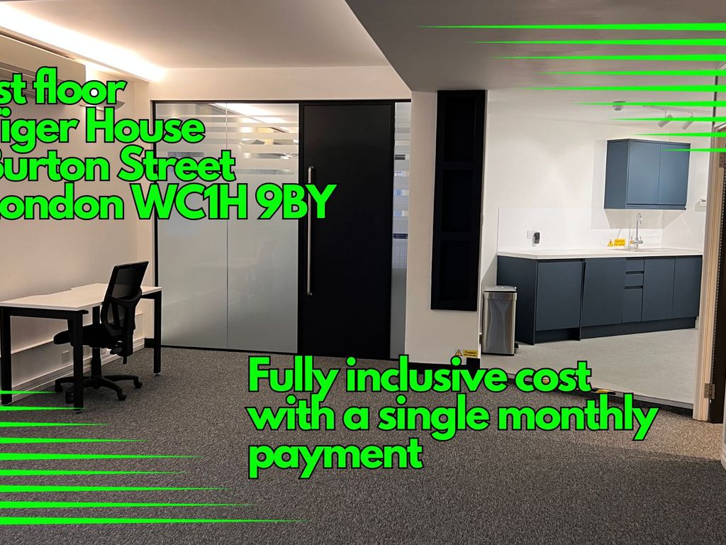 Office to let in 1st Floor, Tiger House, Burton Street, London WC1H, £