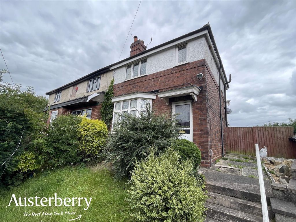 2 bed semidetached house for sale in Meir Road, Normacot, StokeOnTrent. Staffordshire ST3, £