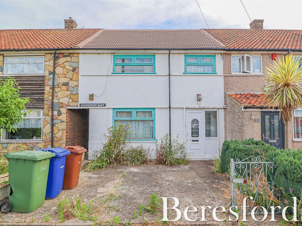 3 bed terraced house for sale in Shannon Way, Aveley RM15, £270,000