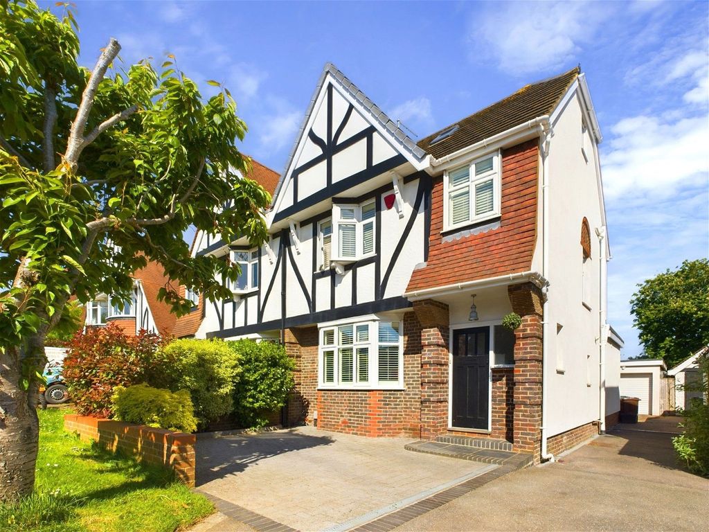 4 bed semidetached house for sale in Holmes Avenue, Hove BN3, £850,000