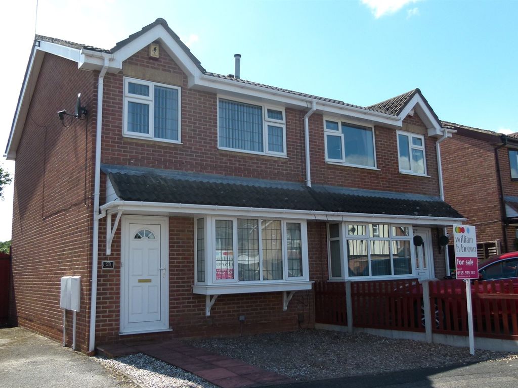 3 bed semidetached house for sale in Fircroft Drive, Hucknall