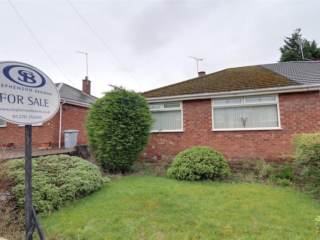 2 bed semidetached bungalow for sale in Sandiway Road, Crewe CW1, £