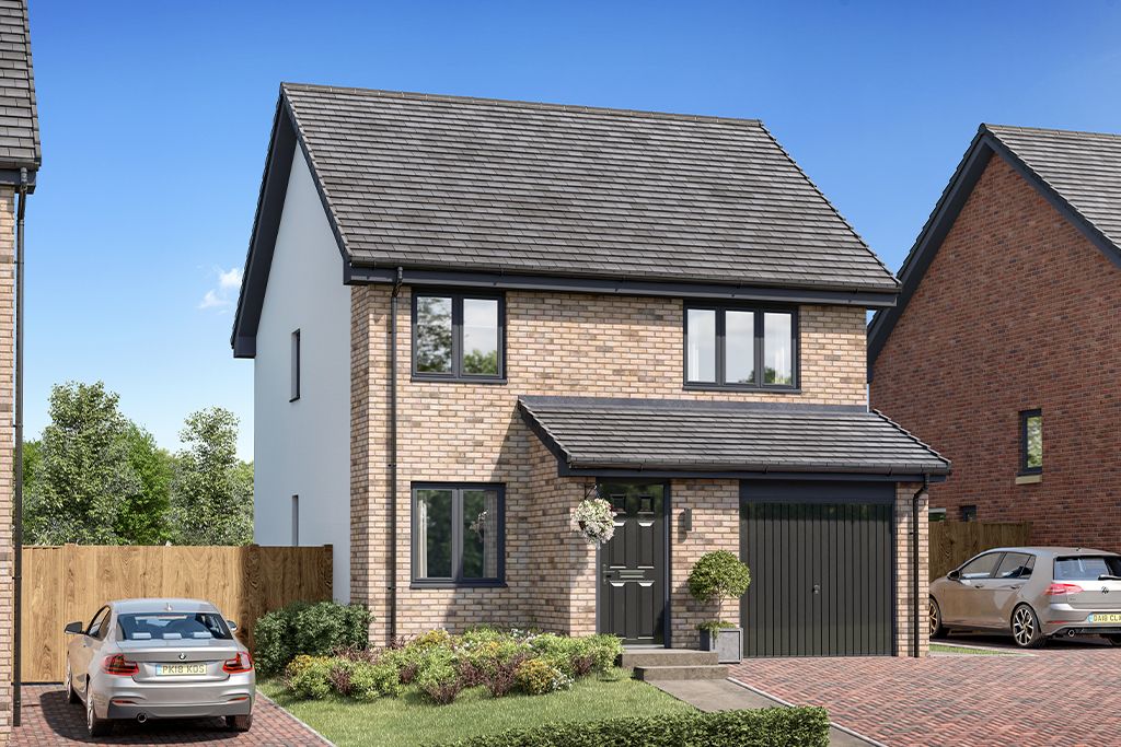 New home, 3 bed detached house for sale in "The Huntly" at Charleston