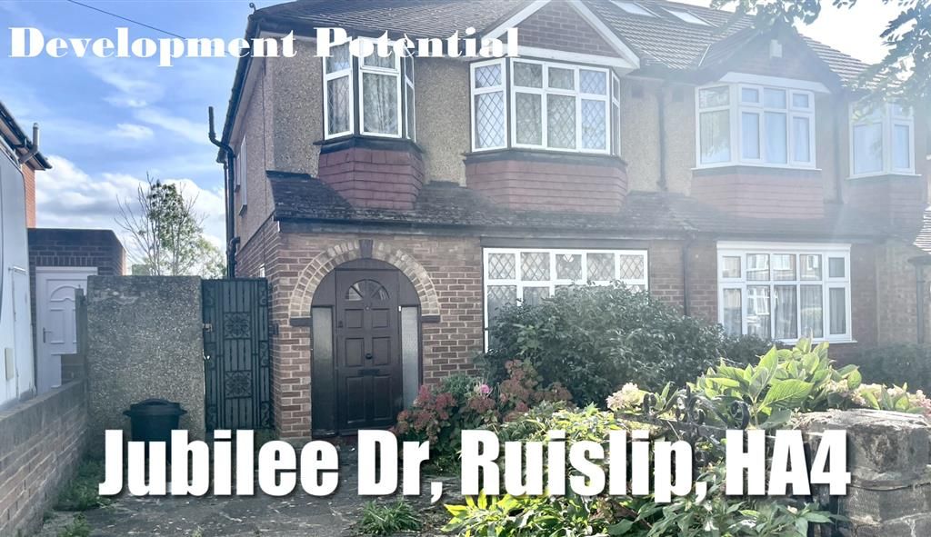 3 bed semidetached house for sale in Jubilee Drive, Ruislip HA4, £