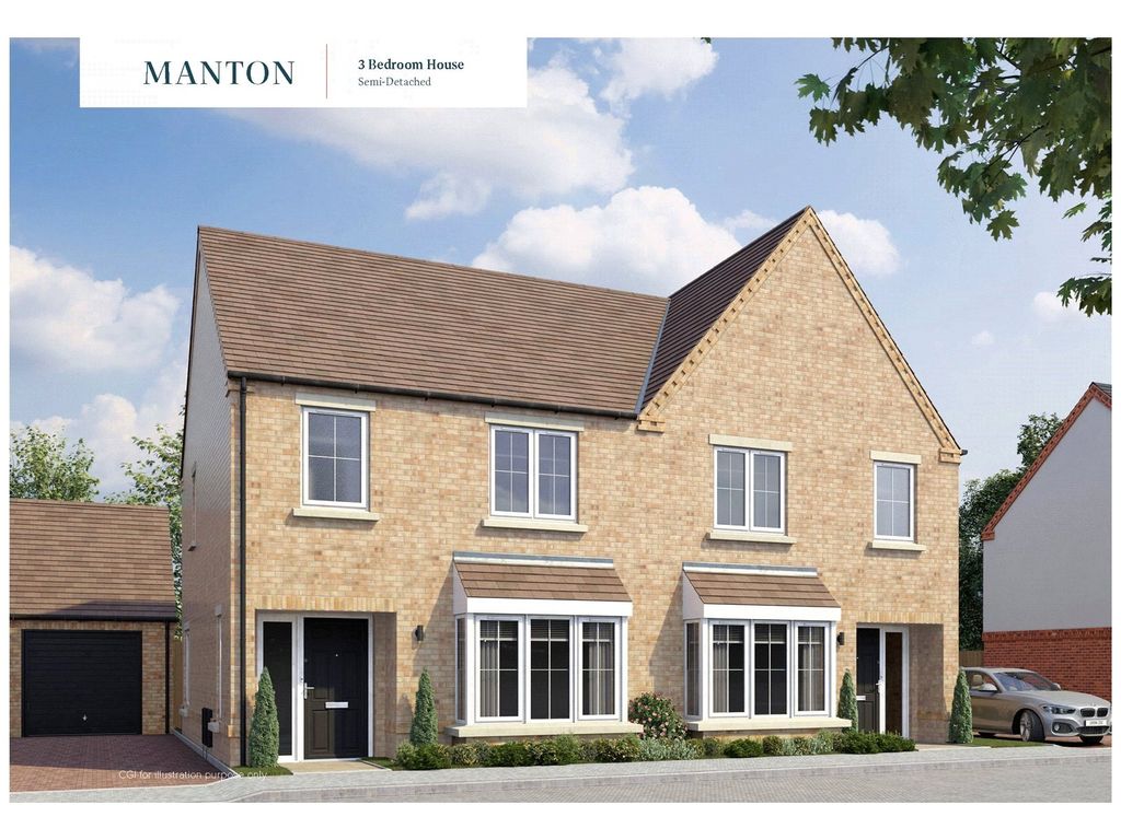 New home, 3 bed semidetached house for sale in Manton, Bracken Fields