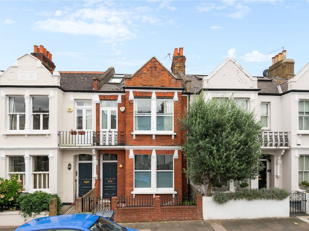 4 bed terraced house for sale in Burnfoot Avenue, Fulham, London SW6, £