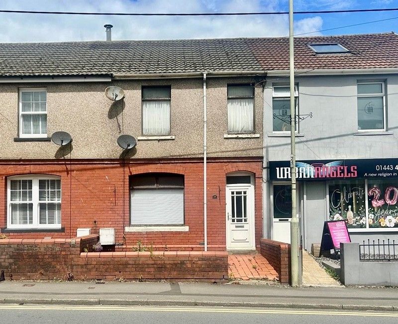 3 bed terraced house for sale in Rose Terrace, Llanharan, Pontyclun, Rhondda Cynon Taff. CF72, £
