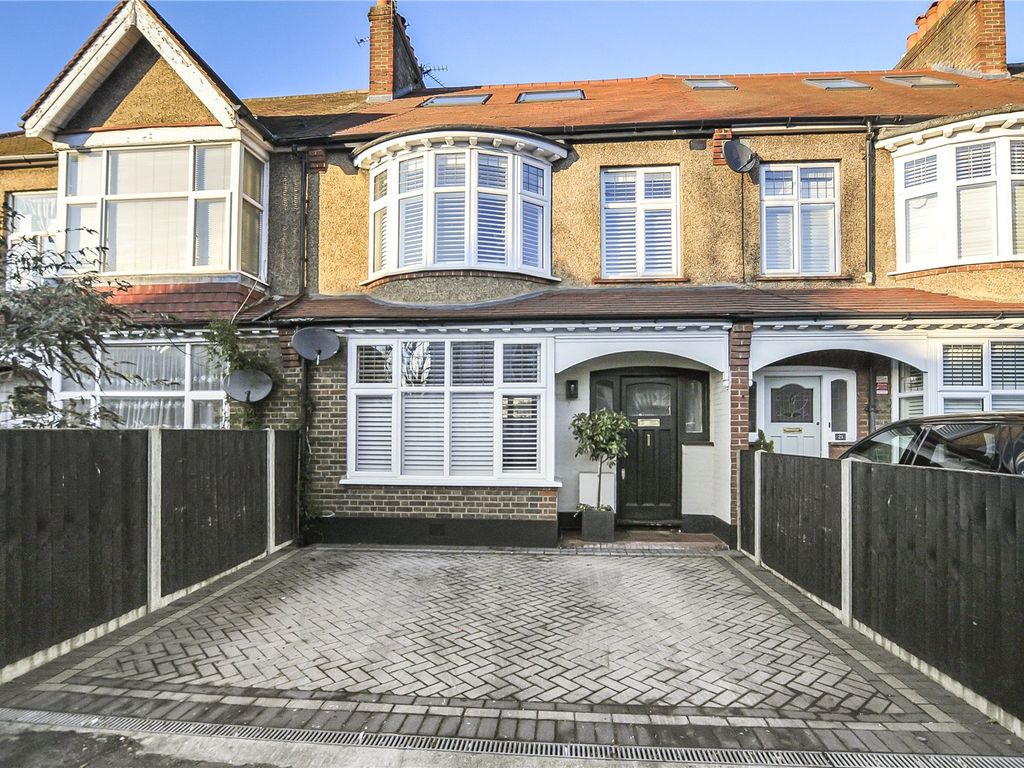 4 bed terraced house for sale in Burlington Road, New Malden KT3, £