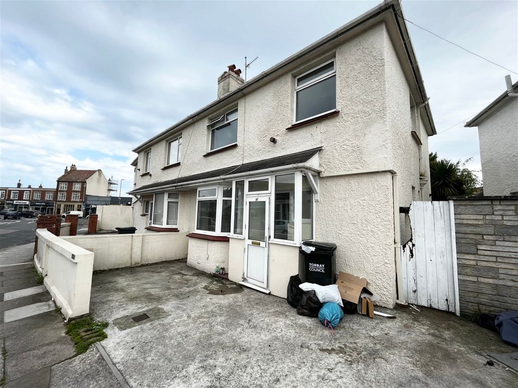 3 bed semidetached house for sale in Old Torquay Road, Paignton TQ3, £